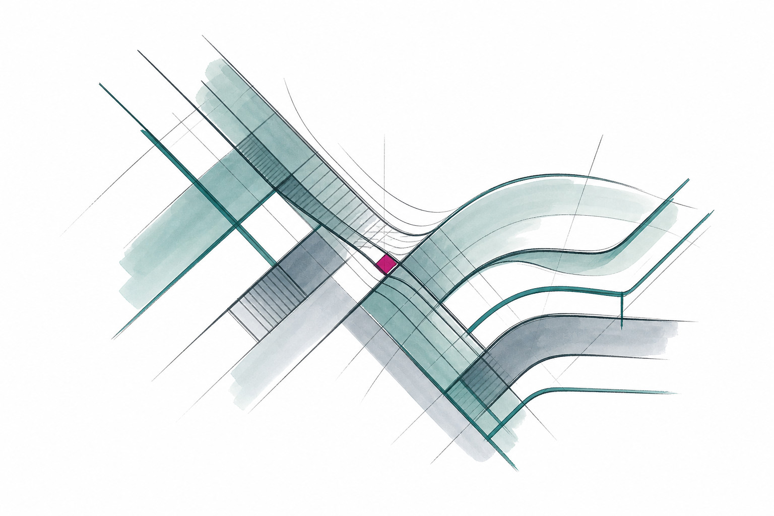 Abstract architerctural drawing_Convergence
